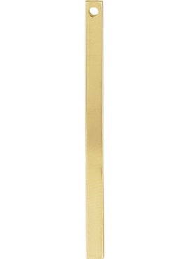 14K Yellow Gold Engravable Four-Sided Bar Pendant