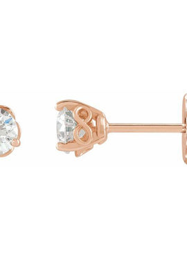 14K Yellow Gold 1/5 CTW Natural Diamond Infinity-Inspired Earrings
