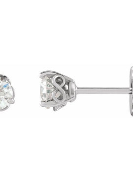 14K Yellow Gold 1/5 CTW Natural Diamond Infinity-Inspired Earrings
