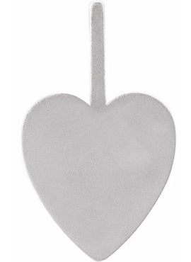 Sterling Silver Engravable Heart Charm/Pendant
