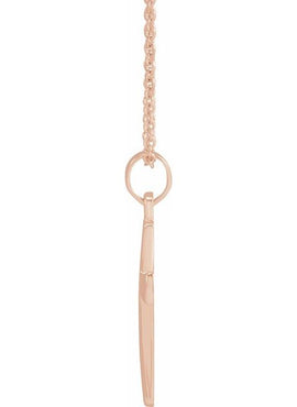 14K Rose Gold Cross Pendant