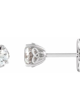 Platinum 1/3 CTW Natural Diamond Celtic-Inspired Earrings