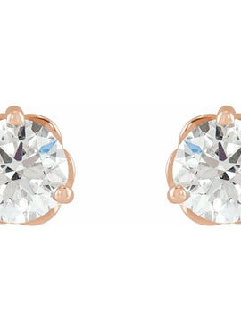 14K Yellow Gold 1/5 CTW Natural Diamond Infinity-Inspired Earrings