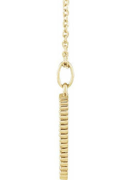 14K Rose Gold Crescent Moon 16-18
