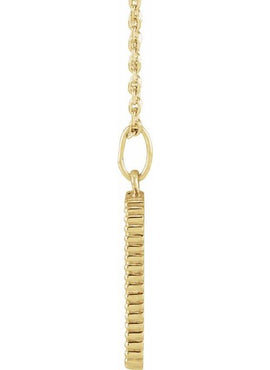 14K Rose Gold Crescent Moon 16-18