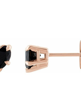 Sterling Silver Natural Mozambique Garnet Stud Earrings