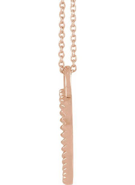 14K Rose Gold St. Christopher Heart Medal Pendant