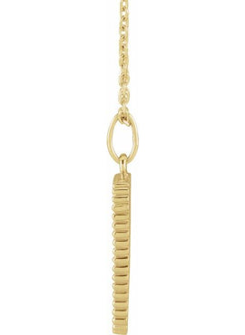 14K Rose Gold Crescent Moon 16-18