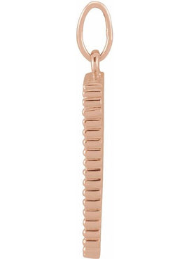 14K Rose Gold Crescent Moon 16-18