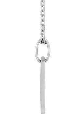 14K White Gold 13.8x8 mm Adoption Symbol 16-18