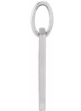 14K White Gold 13.8x8 mm Adoption Symbol 16-18