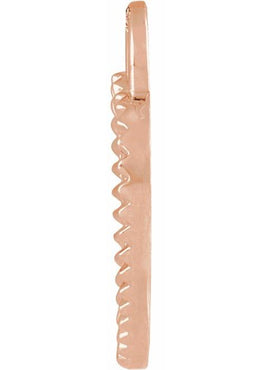 14K Rose Gold St. Christopher Heart Medal Pendant