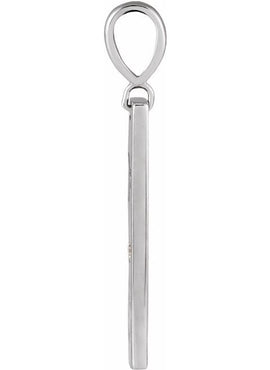 14K Rose Gold .0075 CT Natural Diamond XO Bar 16-18