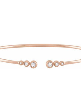14K Yellow Gold 1/4 CTW Natural Diamond Cuff 7