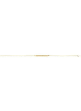14K White Gold Patterned Bar Bracelet