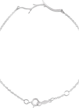 14K White Gold Branch Bar 6 1/2-7 1/2
