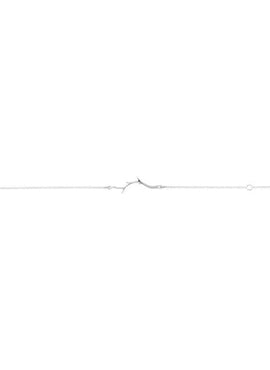 14K White Gold Branch Bar 6 1/2-7 1/2