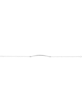14K White Gold Curved Bar 6 1/2-7 1/2