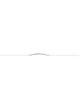 14K White Gold Curved Bar 6 1/2-7 1/2