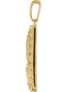 14K Yellow Gold 19.8x15.9 mm St. Michael Medal