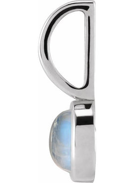 14K White Gold 1/3 CT Rose-Cut Natural Diamond Charm/Pendant