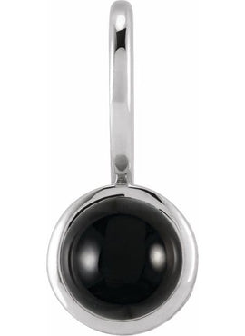14K White Gold 1/3 CT Rose-Cut Natural Diamond Charm/Pendant