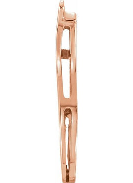 14K White Gold 20.7x10 mm Freeform Pendant