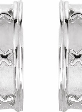 14K Yellow Gold J-Hoop Earrings