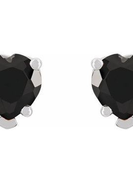 14K Rose Gold Natural White Sapphire Stud Earrings
