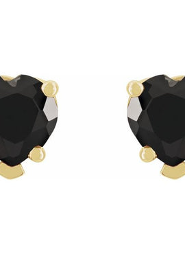 14K Rose Gold Natural White Sapphire Stud Earrings