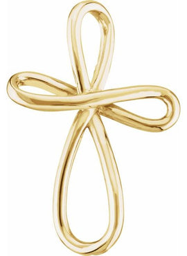 Sterling Silver Infinity-Inspired Cross Pendant