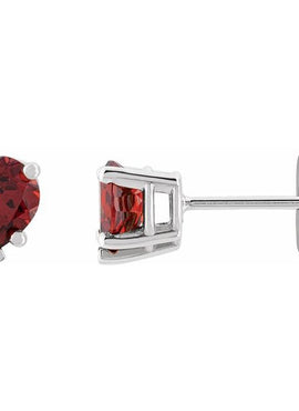 14K Rose Gold Natural White Sapphire Stud Earrings