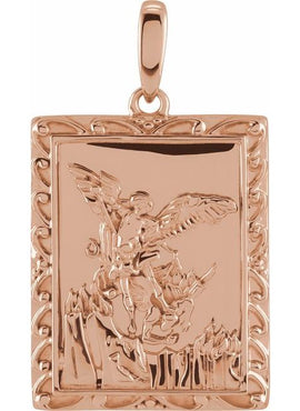 14K Yellow Gold 19.8x15.9 mm St. Michael Medal