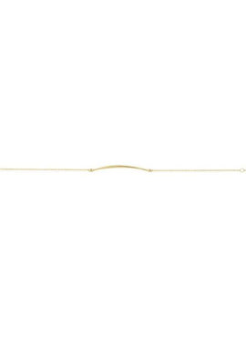 14K White Gold Curved Bar 6 1/2-7 1/2