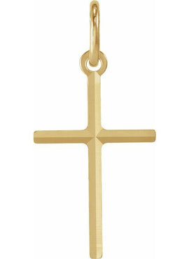 14K Yellow Gold 15.5x10 mm Cross Pendant