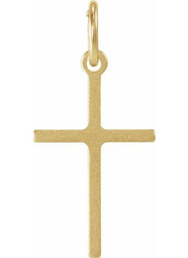 14K Yellow Gold 15.5x10 mm Cross Pendant
