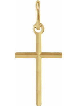 14K Yellow Gold 15.5x10 mm Cross Pendant
