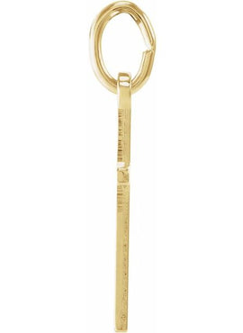 14K Yellow Gold 15.5x10 mm Cross Pendant