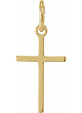 14K Yellow Gold 15.5x10 mm Cross Pendant
