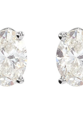 14K White Gold 1/2 CTW Natural Diamond Earrings
