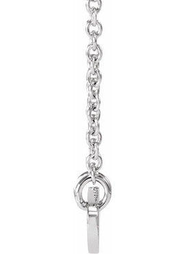 14K White Gold Engravable Oval 16