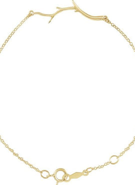 14K White Gold Branch Bar 6 1/2-7 1/2