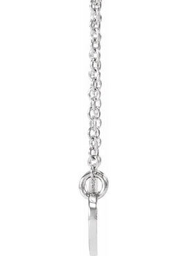 14K White Gold Engravable Oval 16
