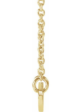 14K White Gold Engravable Oval 16