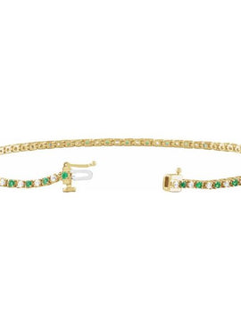 14K Yellow Gold Natural Ruby & 5/8 CTW Natural Diamond Line 7 1/4