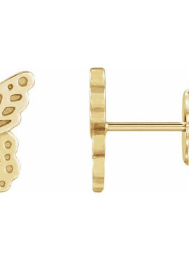 Platinum Left Butterfly Wing Earring