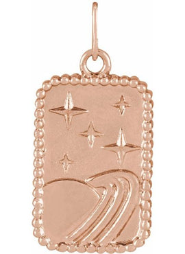 14K Rose Gold Crescent Moon 16-18
