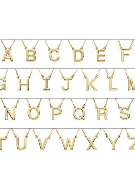 14K Rose Gold Block Initial A 16