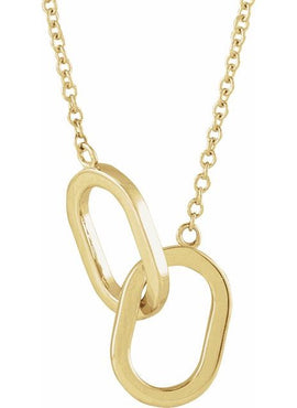 Sterling Silver Interlocking Link 18