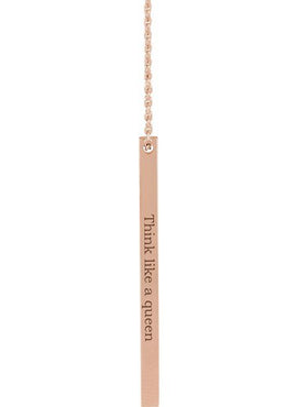 14K Yellow Gold Engravable Four-Sided Bar Pendant